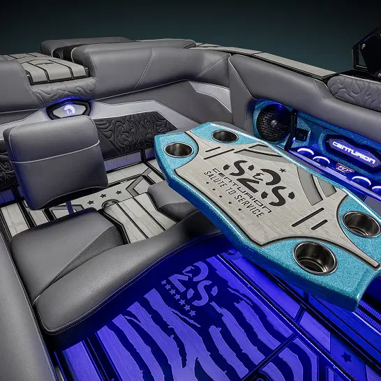 Slide Seat Component: Reversible Lean Backs And Table W/Leg Storage (Optional)